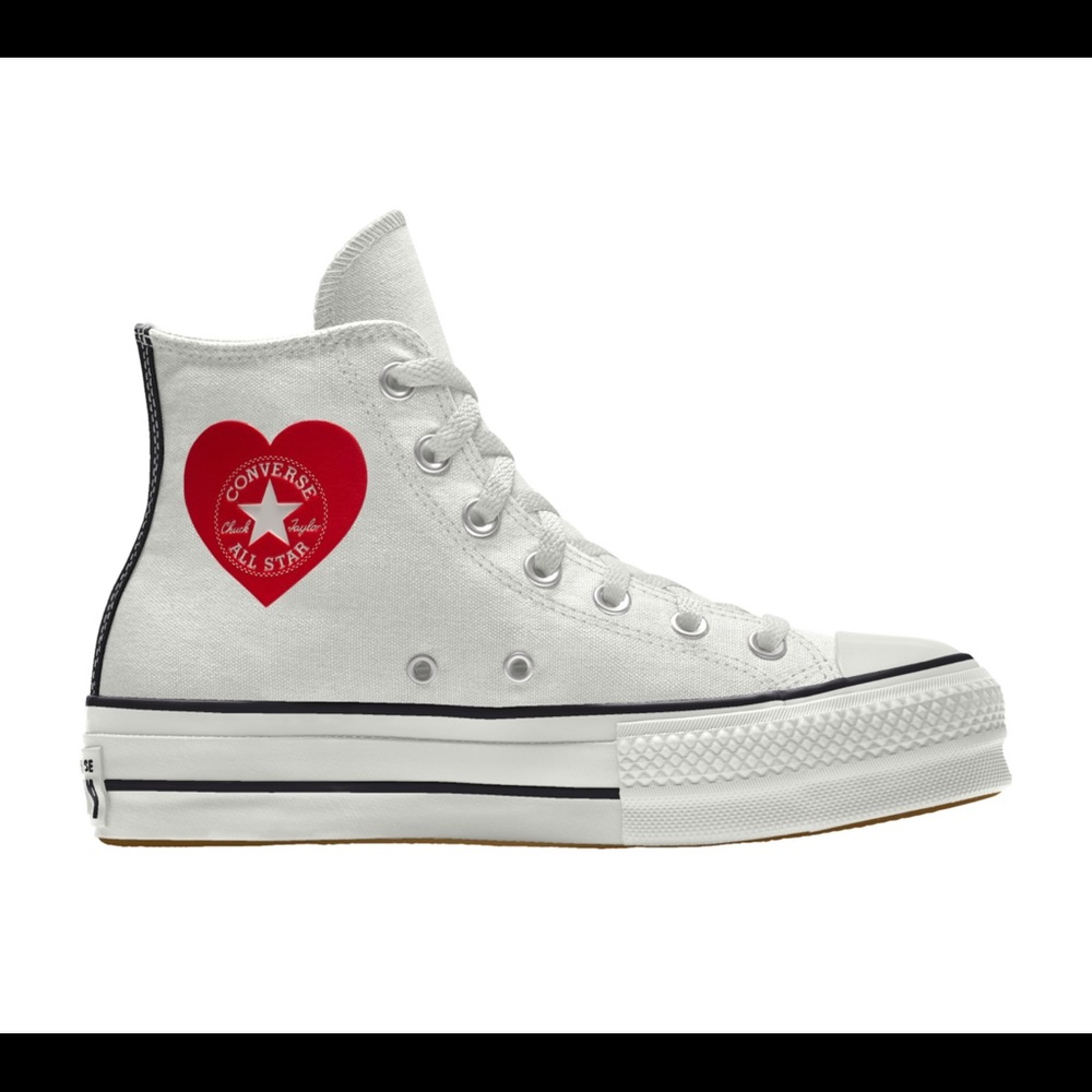 white high top platform converse